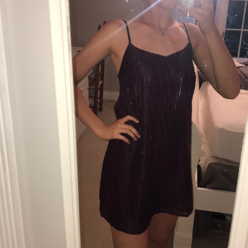Francescas purple sparkly shift dress